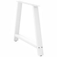 Valgomojo stalo kojelės, 2 vnt., baltos, 100x(72 - 73) cm, plienas, A formos - Namų Idėja