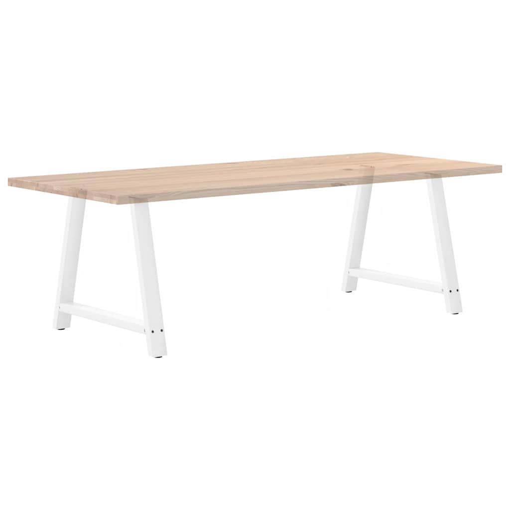 Valgomojo stalo kojelės, 2 vnt., baltos, 100x(72 - 73) cm, plienas, A formos - Namų Idėja