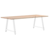 Valgomojo stalo kojelės, 2 vnt., baltos, 100x(72 - 73) cm, plienas, A formos - Namų Idėja