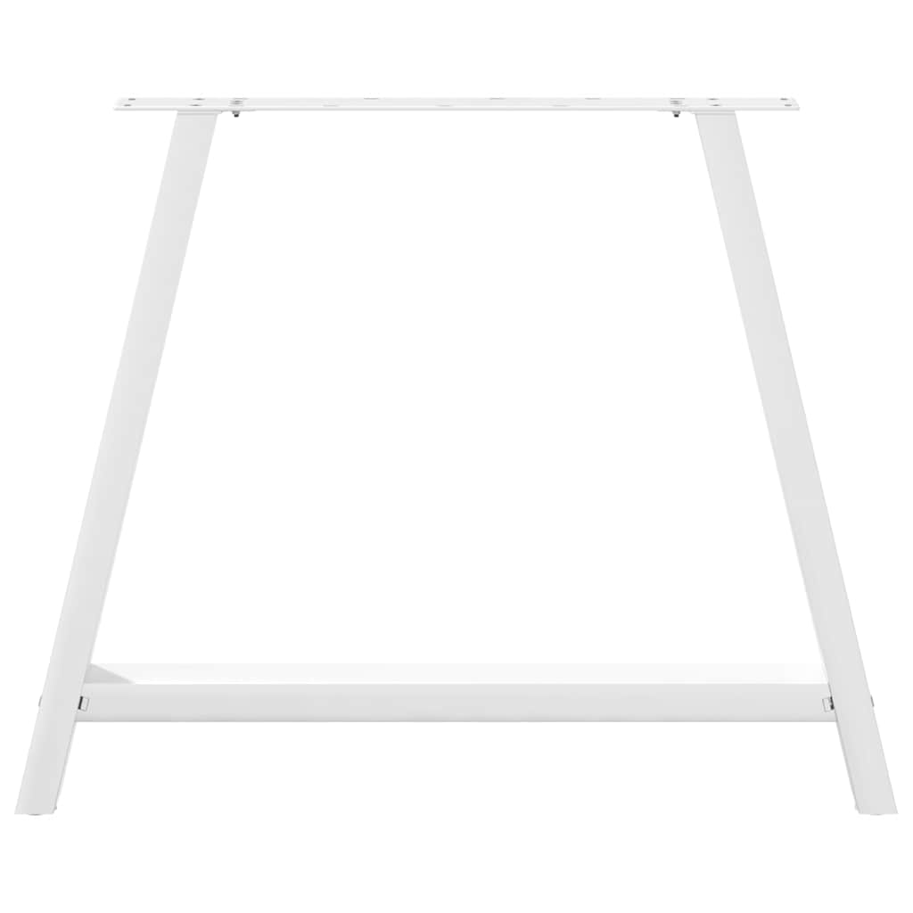 Valgomojo stalo kojelės, 2 vnt., baltos, 100x(72 - 73) cm, plienas, A formos - Namų Idėja