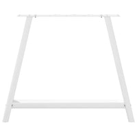 Valgomojo stalo kojelės, 2 vnt., baltos, 100x(72 - 73) cm, plienas, A formos - Namų Idėja