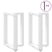 Valgomojo stalo kojelės, 2 vnt., baltos, 50x35x(72 - 73) cm, plienas, T formos - Namų Idėja