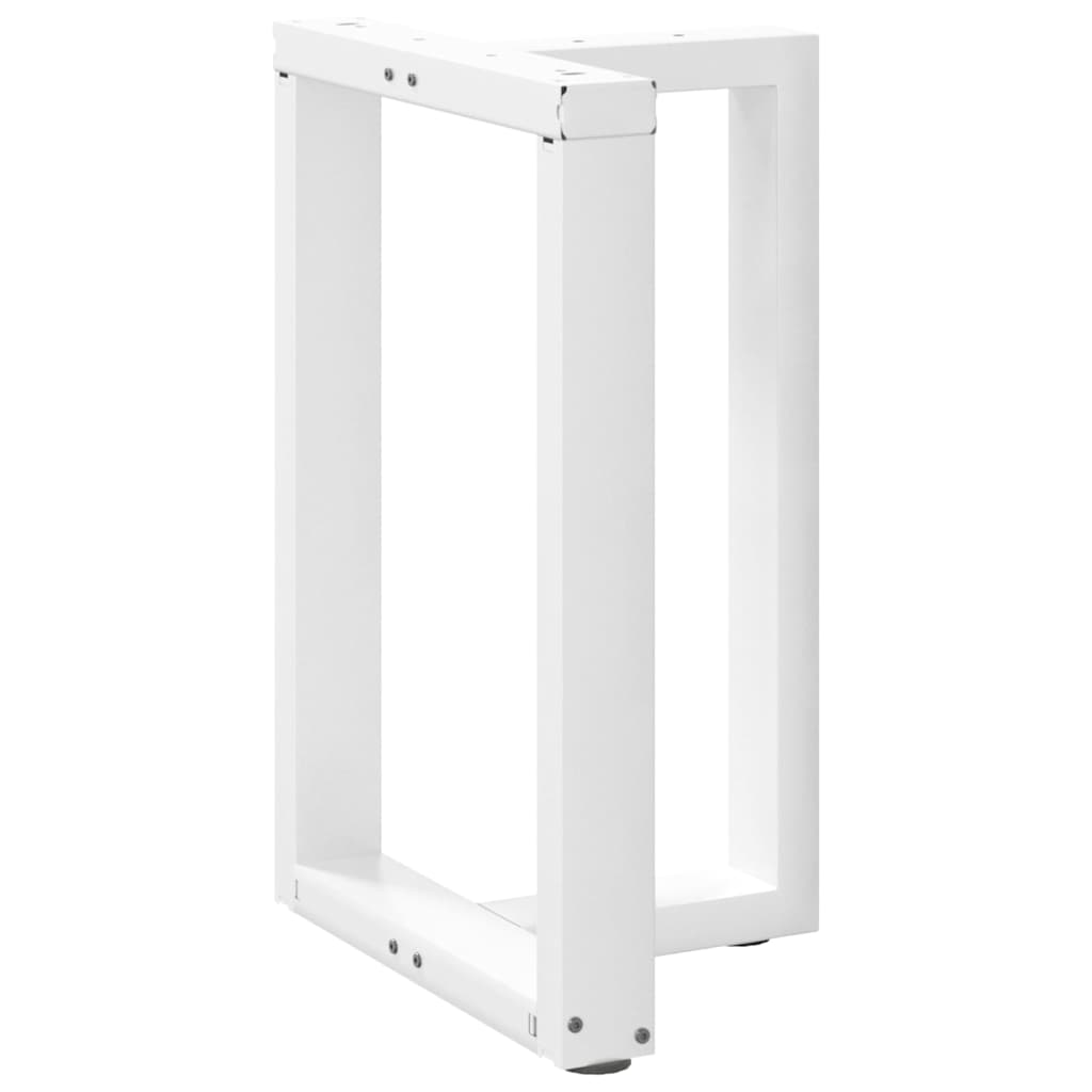 Valgomojo stalo kojelės, 2 vnt., baltos, 50x35x(72 - 73) cm, plienas, T formos - Namų Idėja
