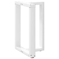 Valgomojo stalo kojelės, 2 vnt., baltos, 50x35x(72 - 73) cm, plienas, T formos - Namų Idėja
