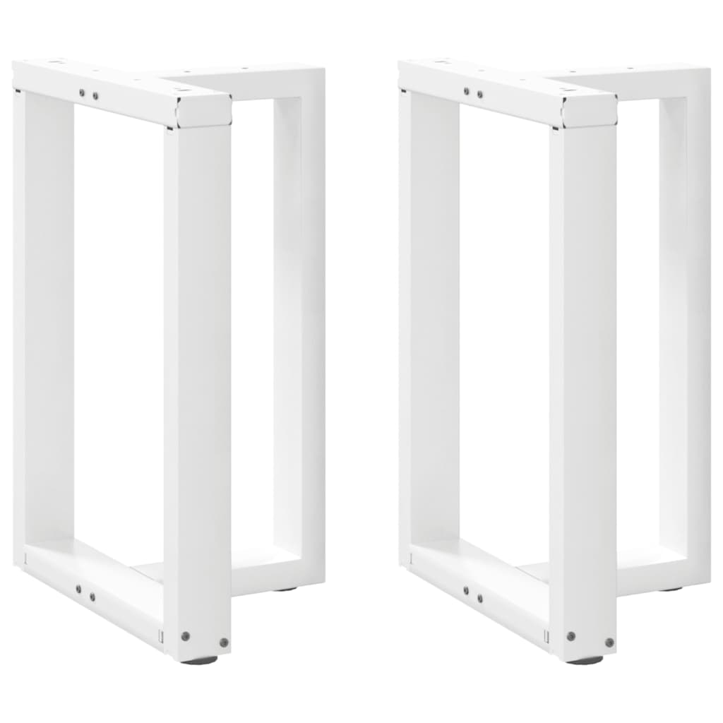 Valgomojo stalo kojelės, 2 vnt., baltos, 50x35x(72 - 73) cm, plienas, T formos - Namų Idėja