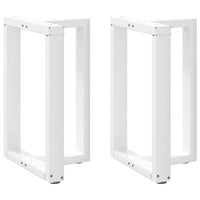 Valgomojo stalo kojelės, 2 vnt., baltos, 50x35x(72 - 73) cm, plienas, T formos - Namų Idėja