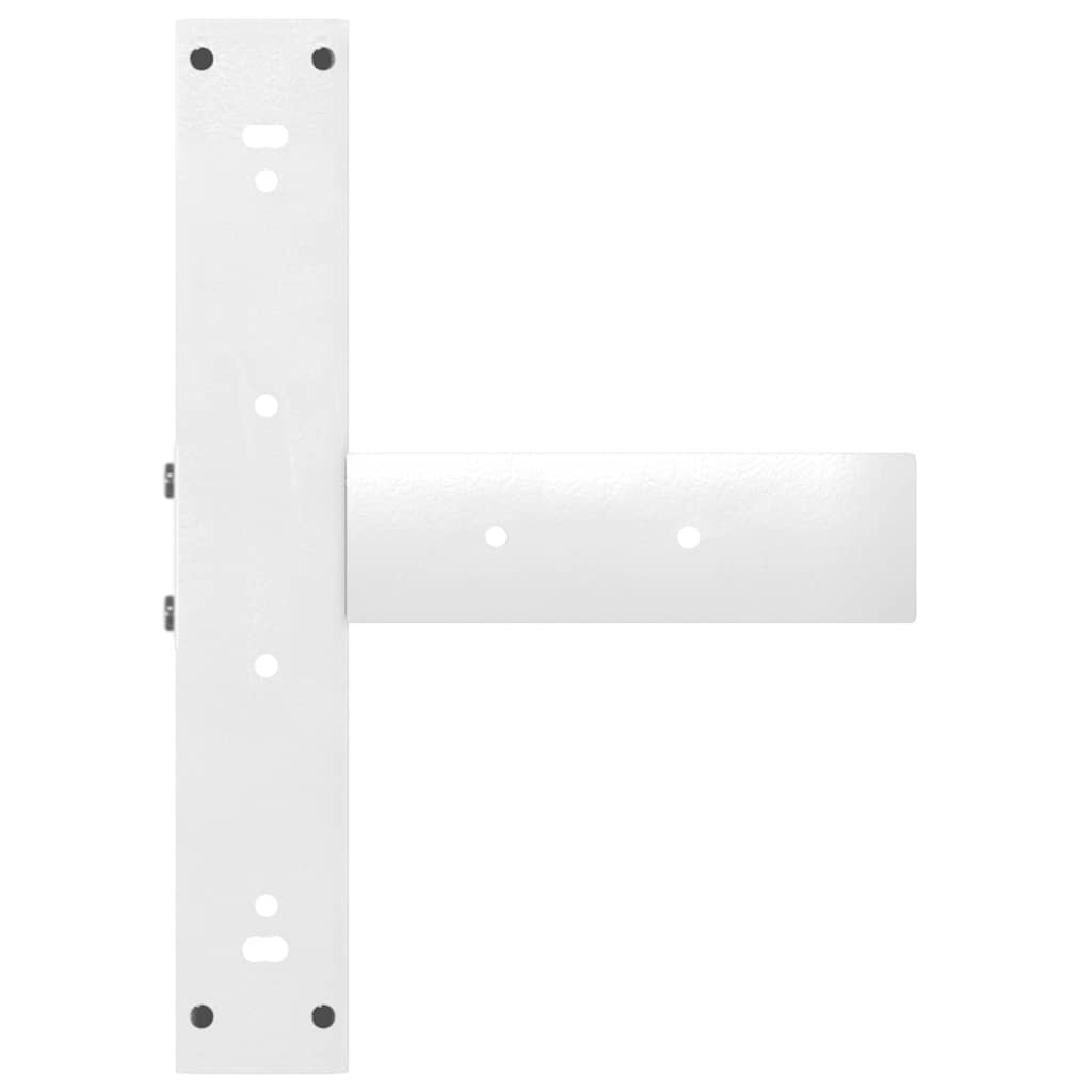 Valgomojo stalo kojelės, 2 vnt., baltos, 50x35x(72 - 73) cm, plienas, T formos - Namų Idėja