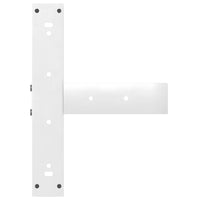 Valgomojo stalo kojelės, 2 vnt., baltos, 50x35x(72 - 73) cm, plienas, T formos - Namų Idėja