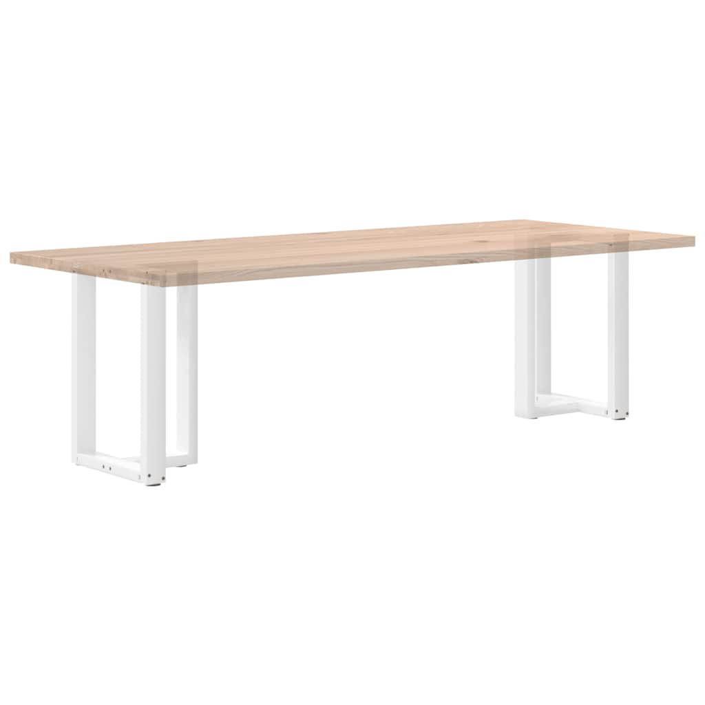 Valgomojo stalo kojelės, 2 vnt., baltos, 50x35x(72 - 73) cm, plienas, T formos - Namų Idėja