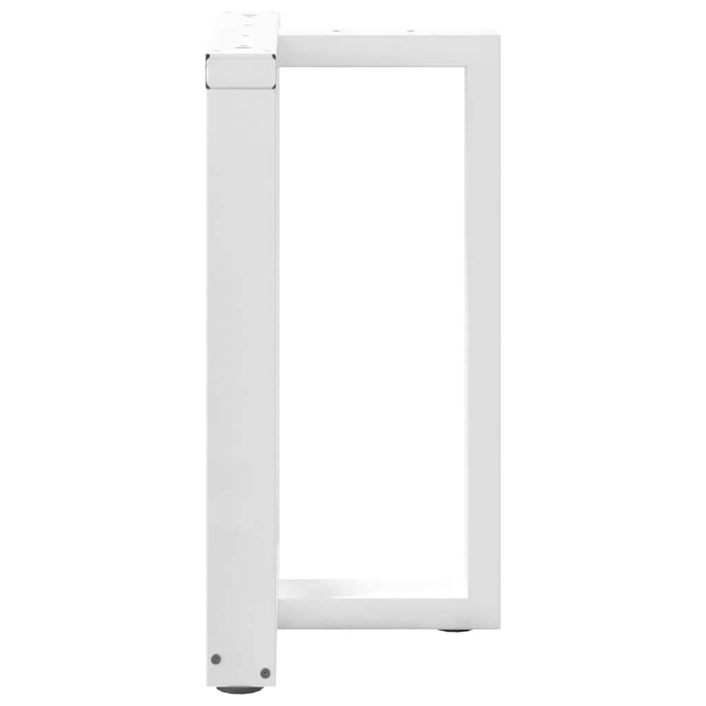 Valgomojo stalo kojelės, 2 vnt., baltos, 50x35x(72 - 73) cm, plienas, T formos - Namų Idėja