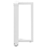 Valgomojo stalo kojelės, 2 vnt., baltos, 50x35x(72 - 73) cm, plienas, T formos - Namų Idėja