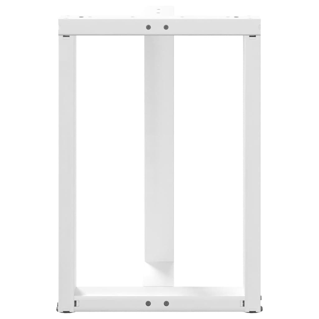 Valgomojo stalo kojelės, 2 vnt., baltos, 50x35x(72 - 73) cm, plienas, T formos - Namų Idėja