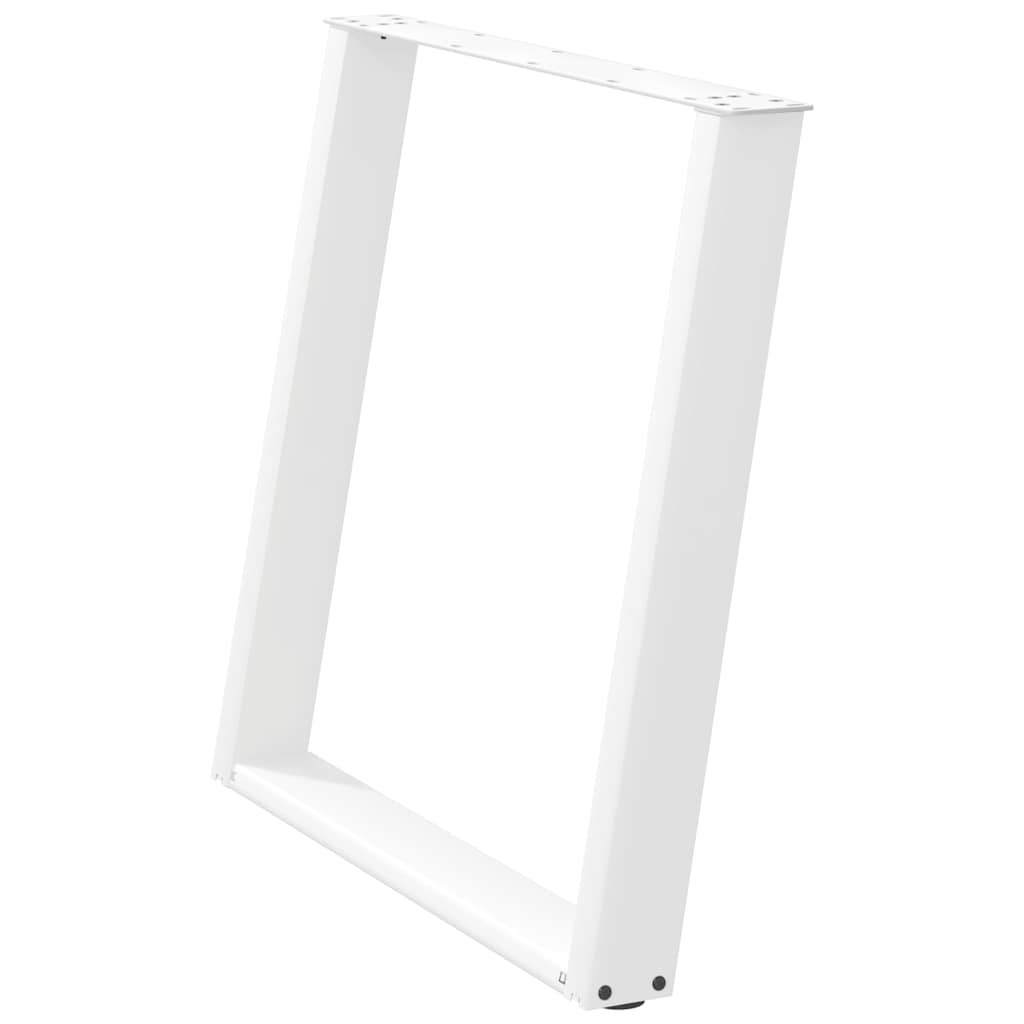 Valgomojo stalo kojelės, 2 vnt., baltos, 70x(72 - 73) cm, plienas, U formos - Namų Idėja