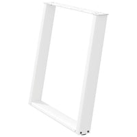 Valgomojo stalo kojelės, 2 vnt., baltos, 70x(72 - 73) cm, plienas, U formos - Namų Idėja