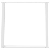 Valgomojo stalo kojelės, 2 vnt., baltos, 70x(72 - 73) cm, plienas, U formos - Namų Idėja