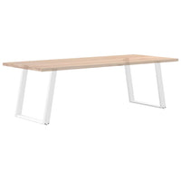 Valgomojo stalo kojelės, 2 vnt., baltos, 70x(72 - 73) cm, plienas, U formos - Namų Idėja