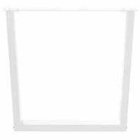 Valgomojo stalo kojelės, 2 vnt., baltos, 80x(72 - 73,3) cm, plienas, V formos - Namų Idėja