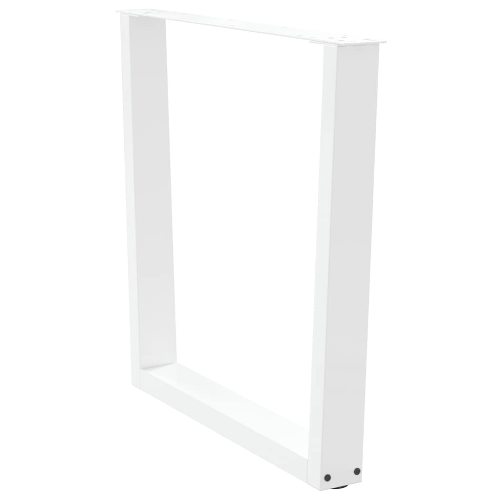 Valgomojo stalo kojelės, 2 vnt., baltos, 80x(72 - 73,3) cm, plienas, V formos - Namų Idėja
