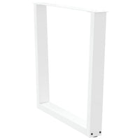 Valgomojo stalo kojelės, 2 vnt., baltos, 80x(72 - 73,3) cm, plienas, V formos - Namų Idėja
