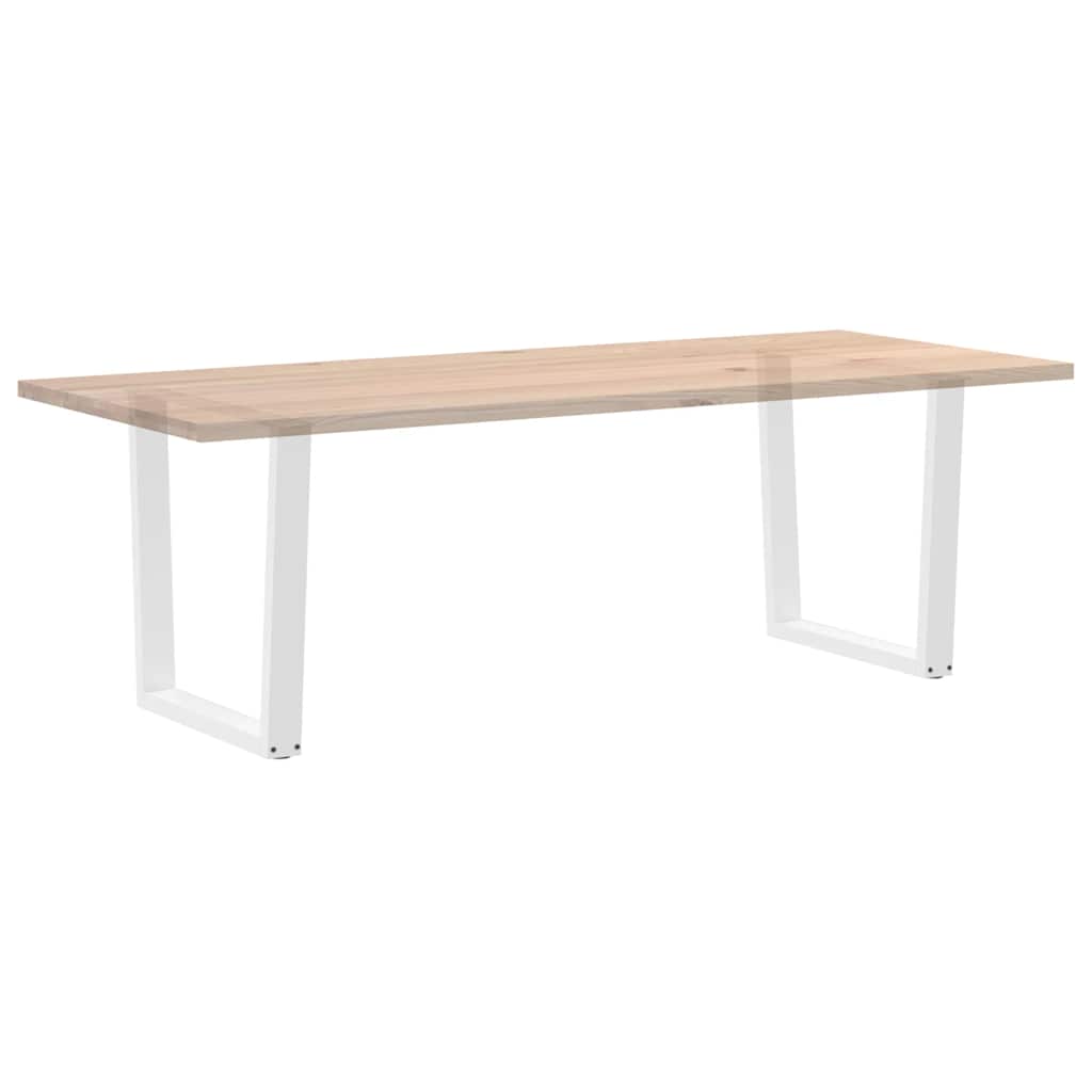 Valgomojo stalo kojelės, 2 vnt., baltos, 80x(72 - 73,3) cm, plienas, V formos - Namų Idėja