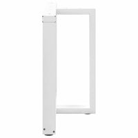 Valgomojo stalo kojelės, 2 vnt., baltos, 90x35x(72 - 73) cm, plienas, T formos - Namų Idėja