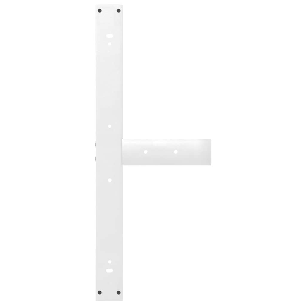 Valgomojo stalo kojelės, 2 vnt., baltos, 90x35x(72 - 73) cm, plienas, T formos - Namų Idėja