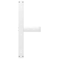 Valgomojo stalo kojelės, 2 vnt., baltos, 90x35x(72 - 73) cm, plienas, T formos - Namų Idėja