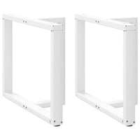 Valgomojo stalo kojelės, 2 vnt., baltos, 90x35x(72 - 73) cm, plienas, T formos - Namų Idėja