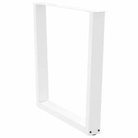 Valgomojo stalo kojelės, 2 vnt., baltos, 90x(72 - 73,3) cm, plienas, V formos - Namų Idėja