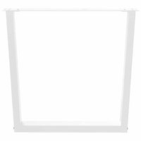 Valgomojo stalo kojelės, 2 vnt., baltos, 90x(72 - 73,3) cm, plienas, V formos - Namų Idėja