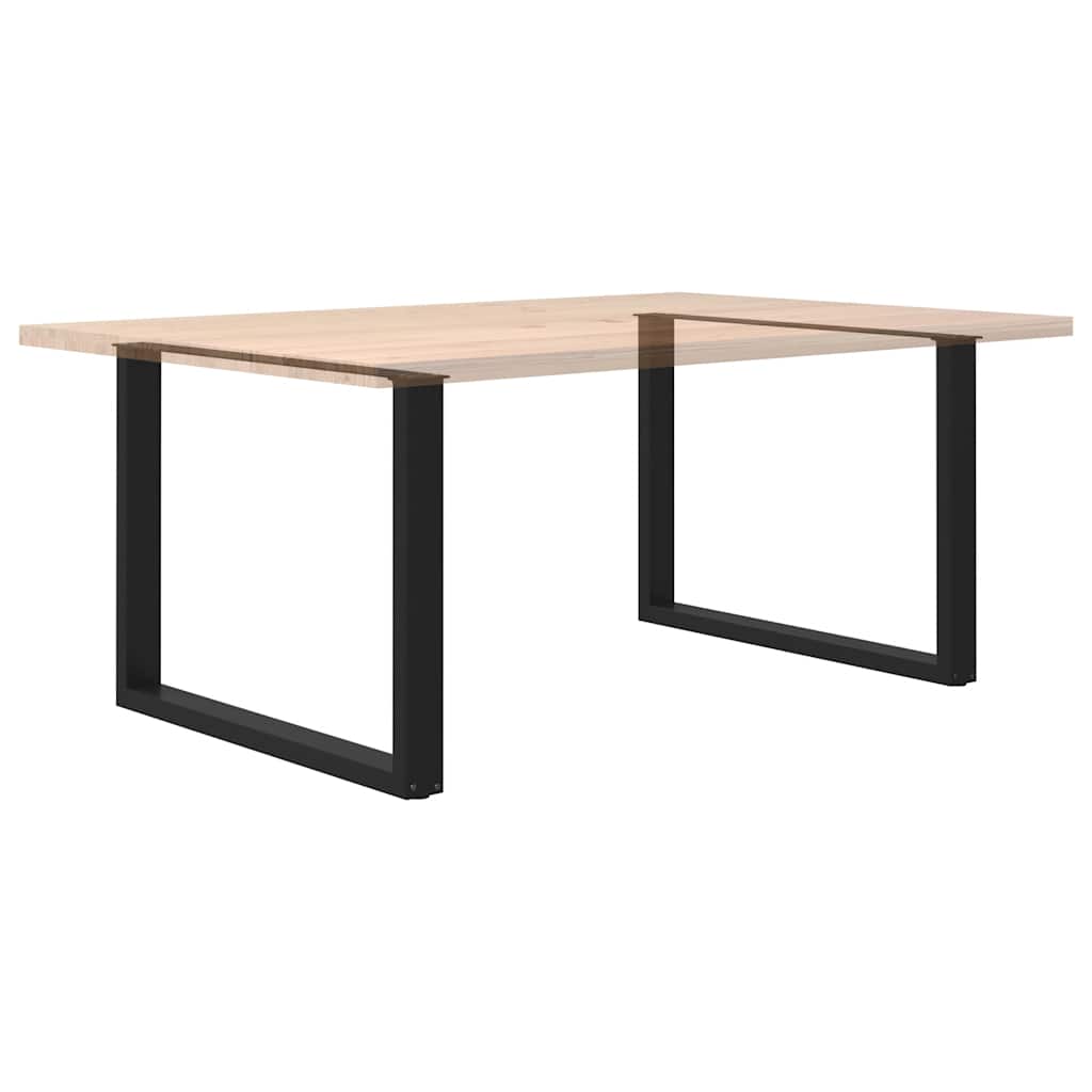 Valgomojo stalo kojelės, 2 vnt., juodos, 100x(72 - 73) cm, plienas, U formos - Namų Idėja