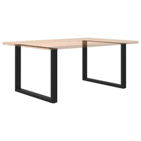 Valgomojo stalo kojelės, 2 vnt., juodos, 100x(72 - 73) cm, plienas, U formos - Namų Idėja