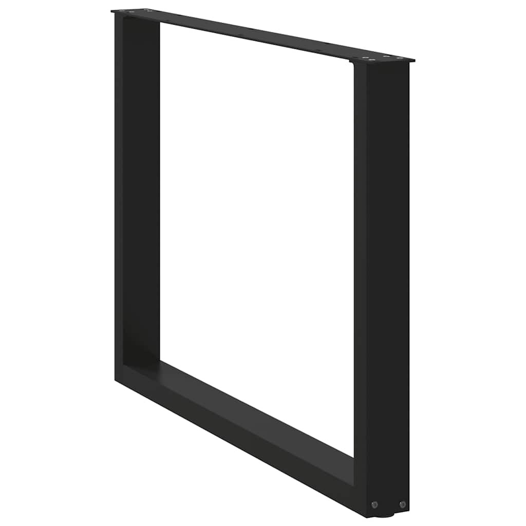 Valgomojo stalo kojelės, 2 vnt., juodos, 100x(72 - 73) cm, plienas, U formos - Namų Idėja