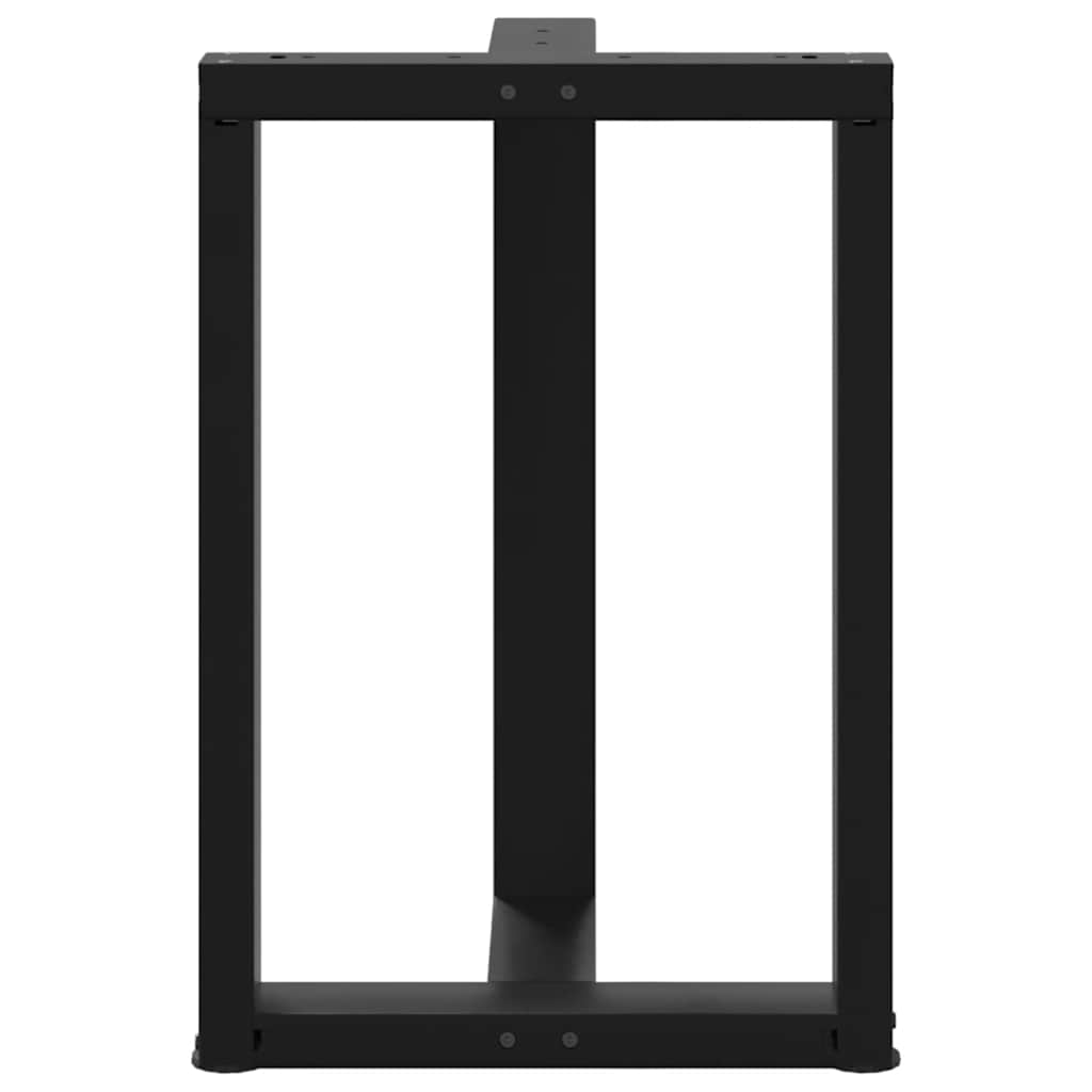 Valgomojo stalo kojelės, 2 vnt., juodos, 60x35x(72 - 73) cm, plienas - Namų Idėja
