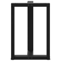 Valgomojo stalo kojelės, 2 vnt., juodos, 60x35x(72 - 73) cm, plienas - Namų Idėja