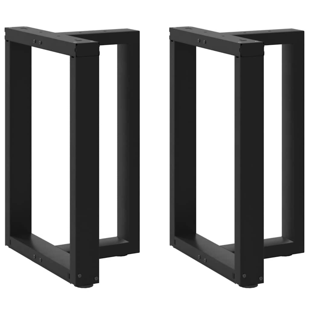 Valgomojo stalo kojelės, 2 vnt., juodos, 60x35x(72 - 73) cm, plienas - Namų Idėja