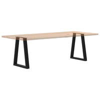 Valgomojo stalo kojelės, 2 vnt., juodos, 60x(72 - 73,3) cm, plienas, V formos - Namų Idėja