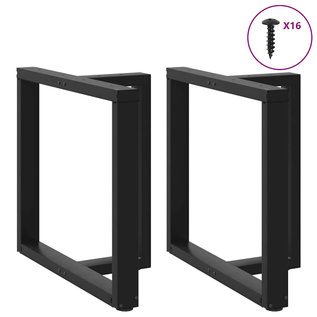 Valgomojo stalo kojelės, 2 vnt., juodos, 70x35x(72 - 73) cm, plienas - Namų Idėja