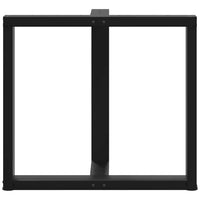 Valgomojo stalo kojelės, 2 vnt., juodos, 70x35x(72 - 73) cm, plienas - Namų Idėja