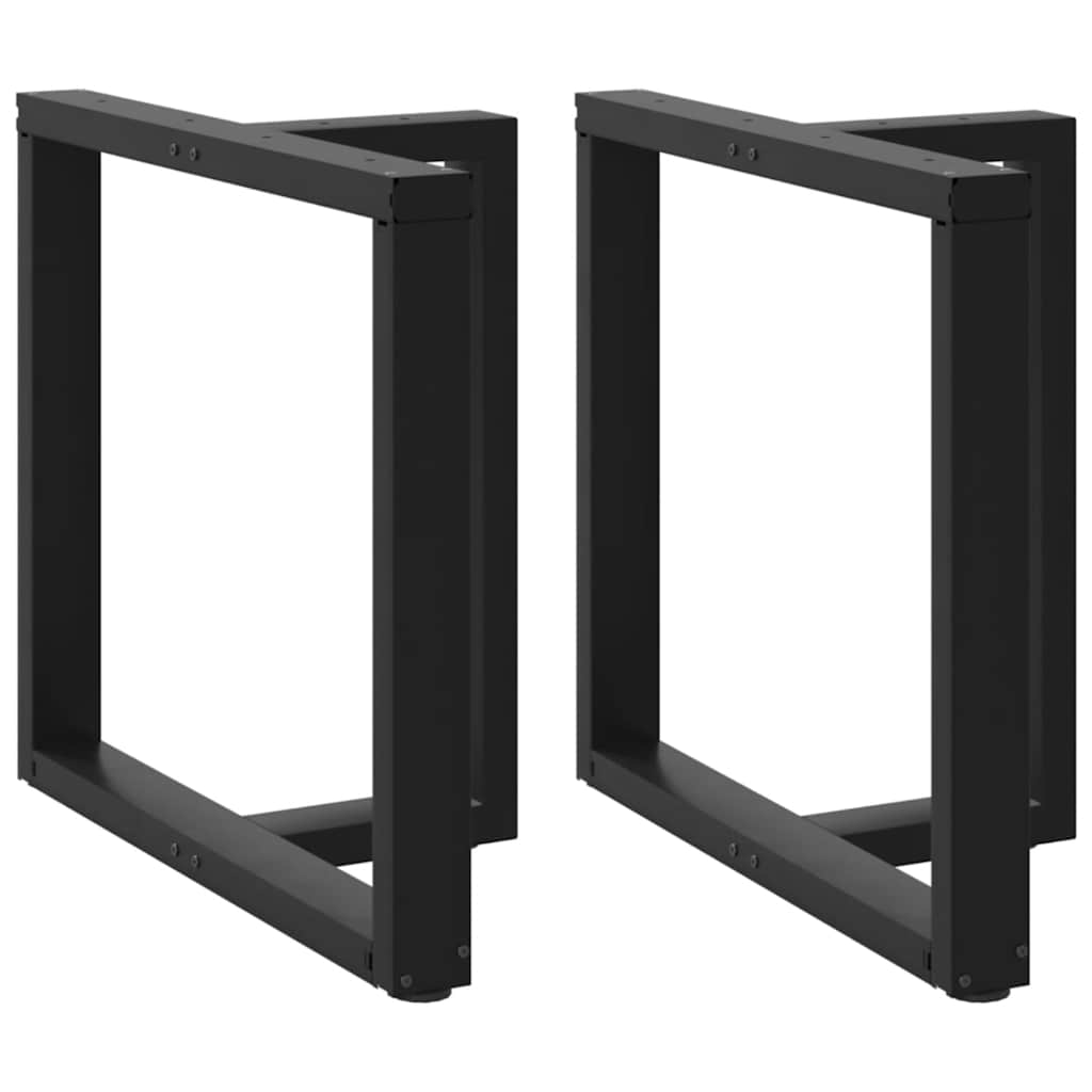 Valgomojo stalo kojelės, 2 vnt., juodos, 80x35x(72 - 73) cm, plienas - Namų Idėja