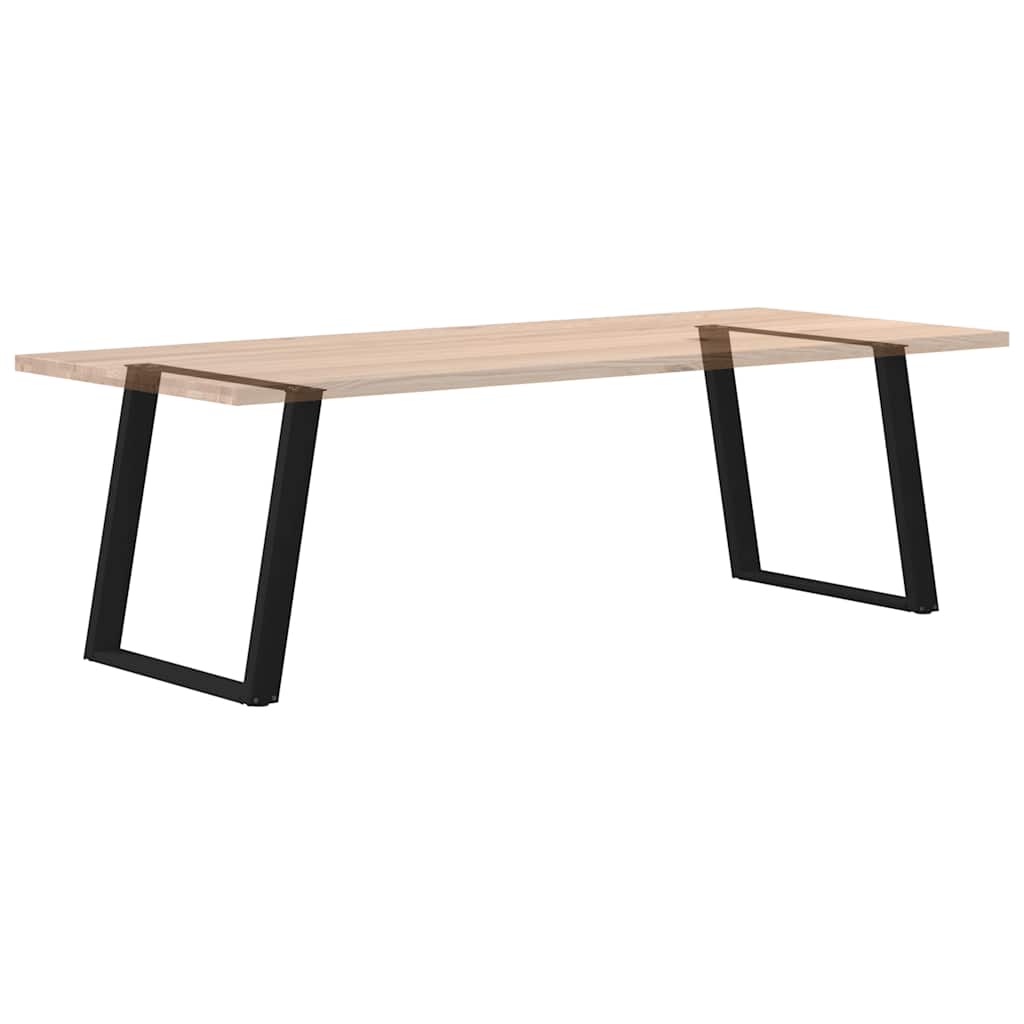 Valgomojo stalo kojelės, 2 vnt., juodos, 80x(72 - 73) cm, plienas, U formos - Namų Idėja
