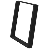 Valgomojo stalo kojelės, 2 vnt., juodos, 80x(72 - 73) cm, plienas, U formos - Namų Idėja