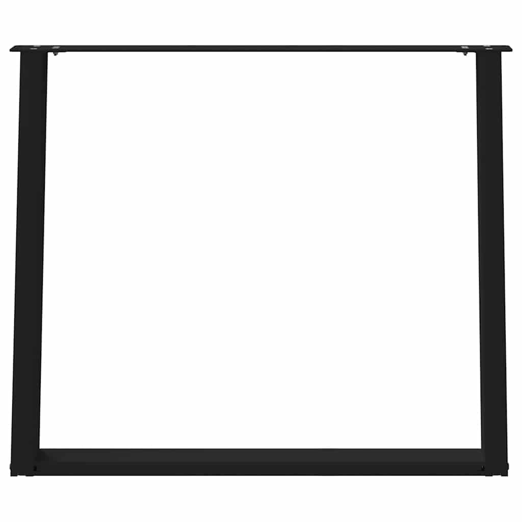 Valgomojo stalo kojelės, 2 vnt., juodos, 90x(72 - 73) cm, plienas, U formos - Namų Idėja