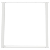 Valgomojo stalo kojelės, 2 vnt., U formos, baltos, 80x(72 - 73) cm, plienas - Namų Idėja