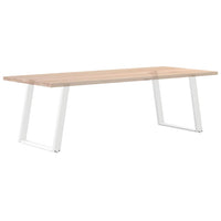 Valgomojo stalo kojelės, 2 vnt., U formos, baltos, 80x(72 - 73) cm, plienas - Namų Idėja
