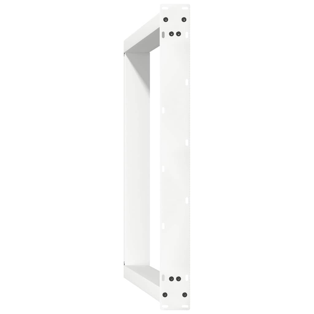 Valgomojo stalo kojelės, 2 vnt., U formos, baltos, 80x(72 - 73) cm, plienas - Namų Idėja