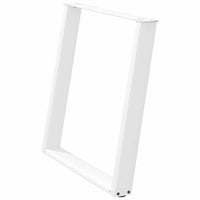 Valgomojo stalo kojelės, 2 vnt., U formos, baltos, 80x(72 - 73) cm, plienas - Namų Idėja