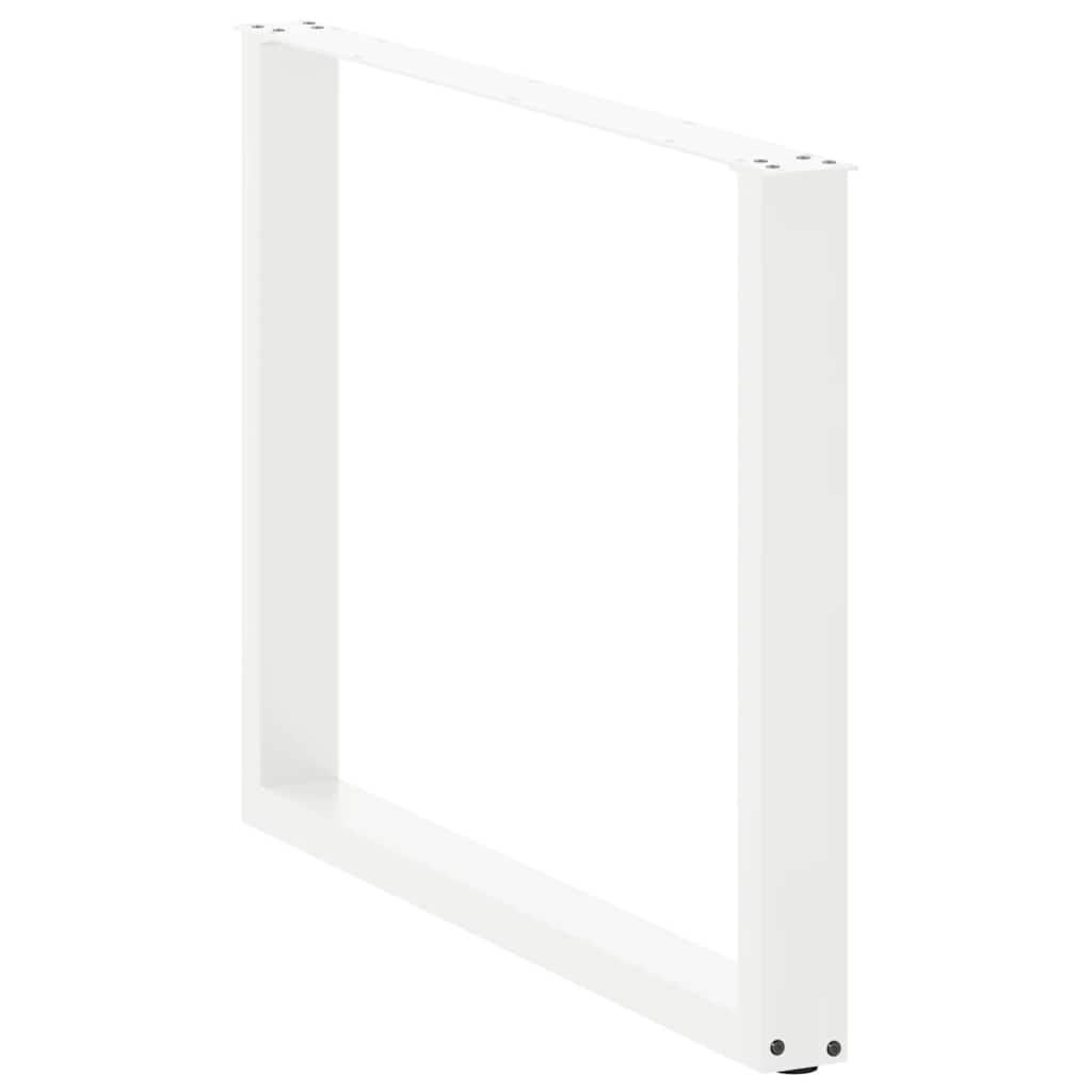 Valgomojo stalo kojelės, 3 vnt., baltos, 100x(72 - 73) cm, plienas, U formos - Namų Idėja
