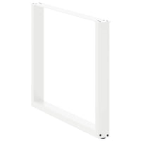 Valgomojo stalo kojelės, 3 vnt., baltos, 100x(72 - 73) cm, plienas, U formos - Namų Idėja