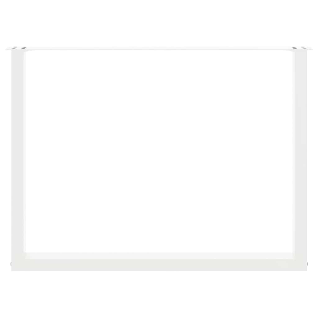 Valgomojo stalo kojelės, 3 vnt., baltos, 100x(72 - 73) cm, plienas, U formos - Namų Idėja